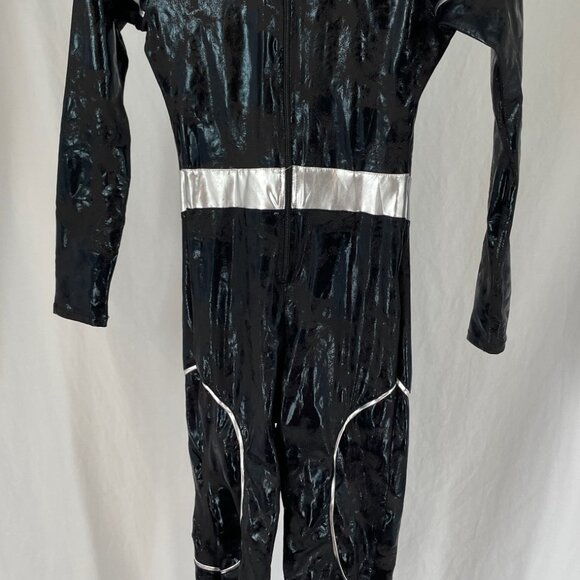 Forplay Costume Black and Silver Long Sleeve Body Suit - Picture 4 of 7